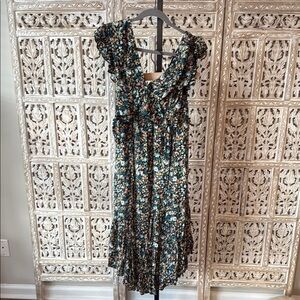 Free People Floral Ruffle Two Piece Set